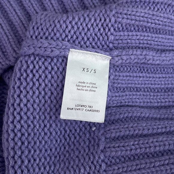 WEWOREWHAT Lavender Cotton Knit Oversized‎ Crewneck Sweater Size S - Picture 6 of 11